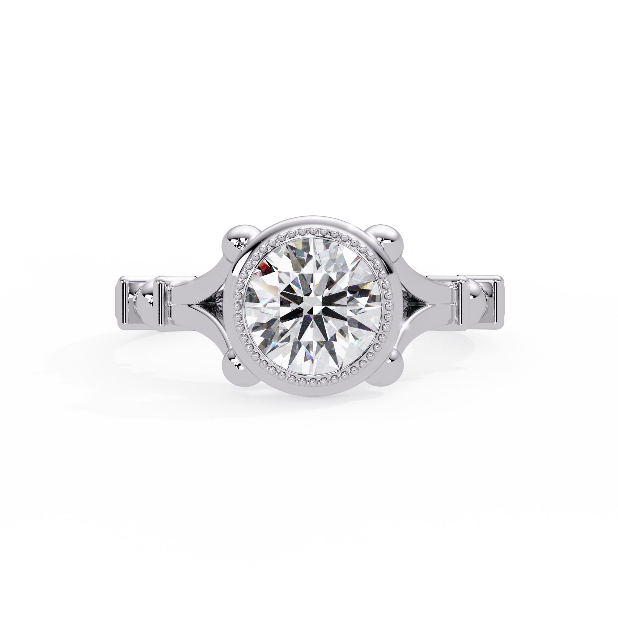 Round Cut Lab Grown Diamond Solitaire Ring