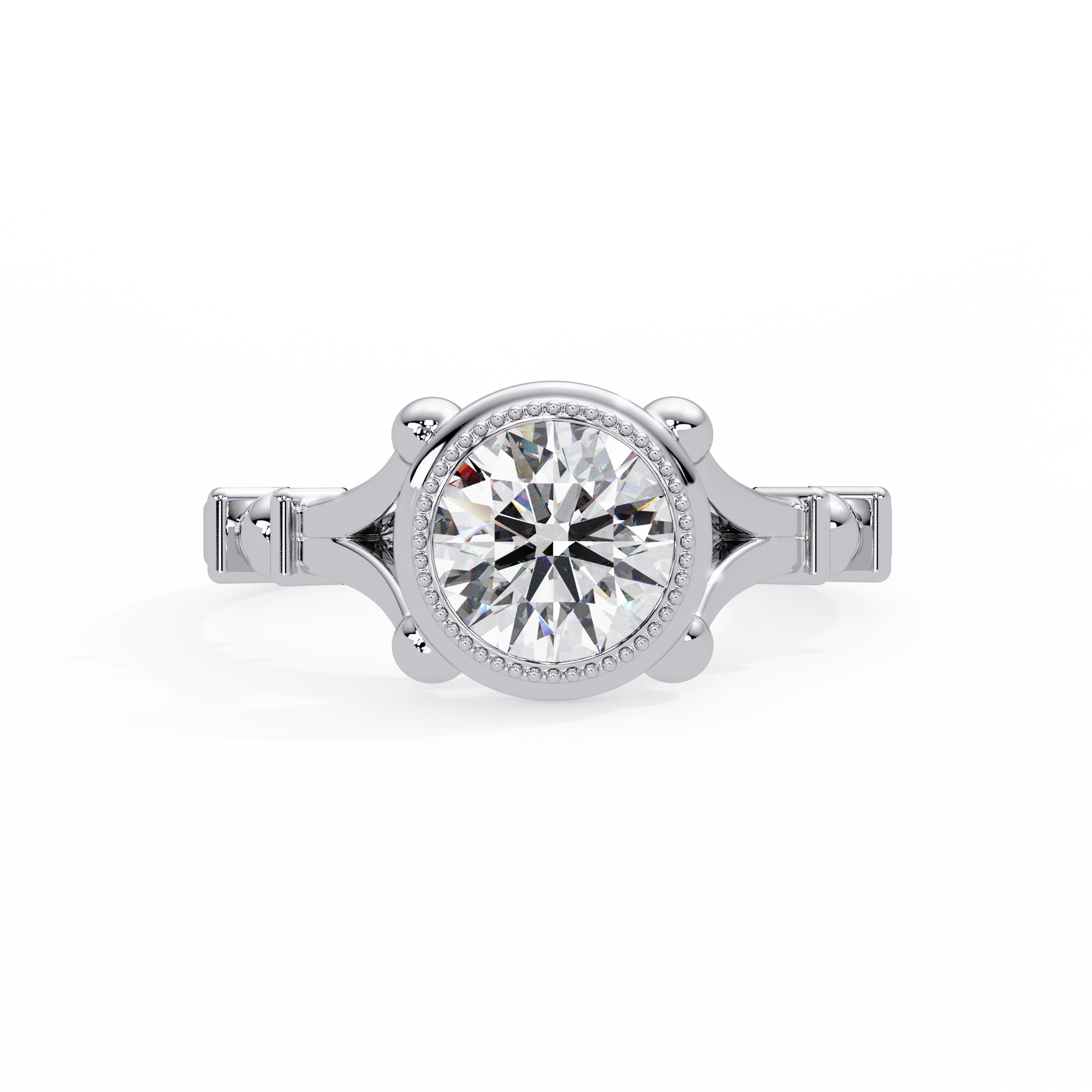 Round Cut Lab Grown Diamond Solitaire Ring