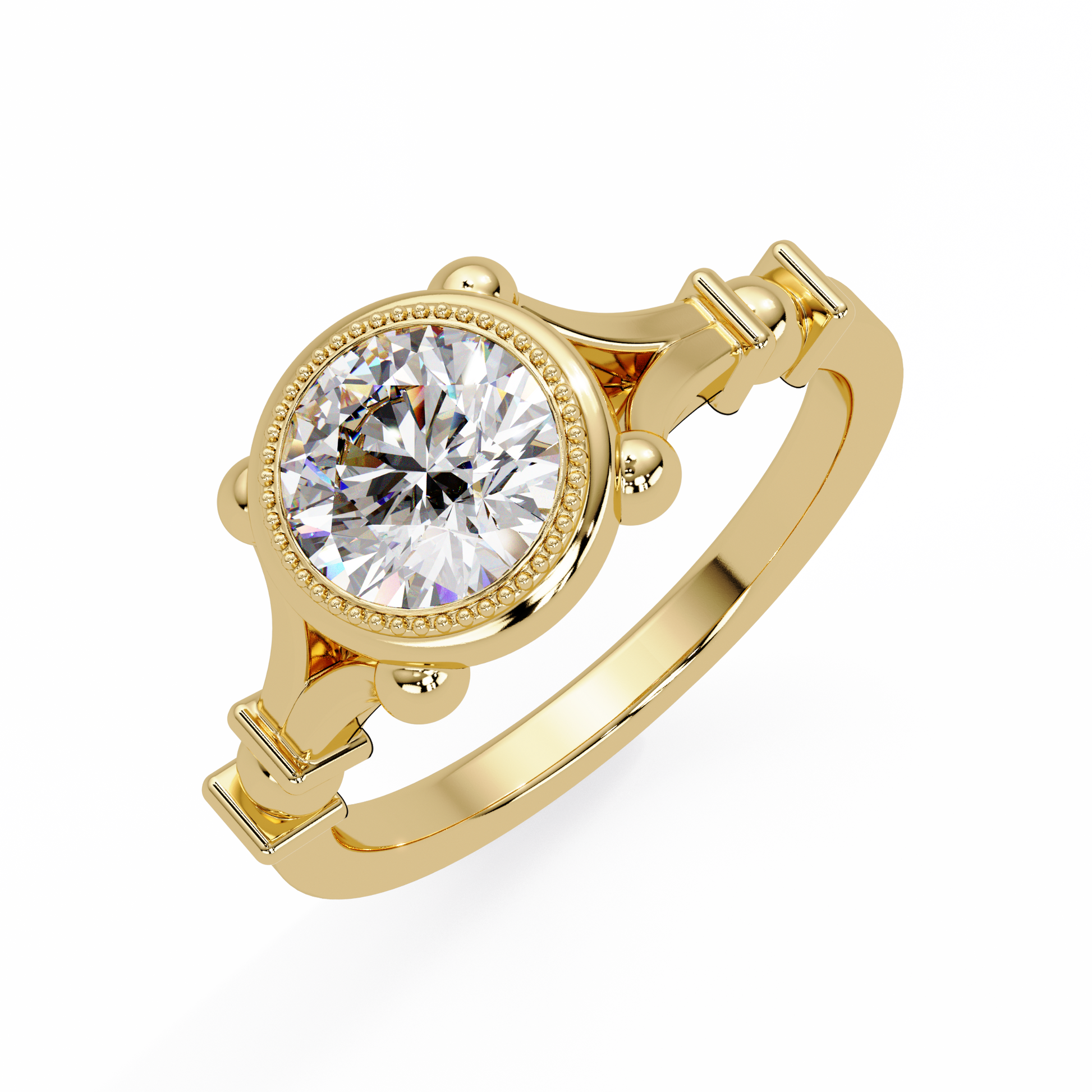 Round Cut Lab Grown Diamond Solitaire Ring