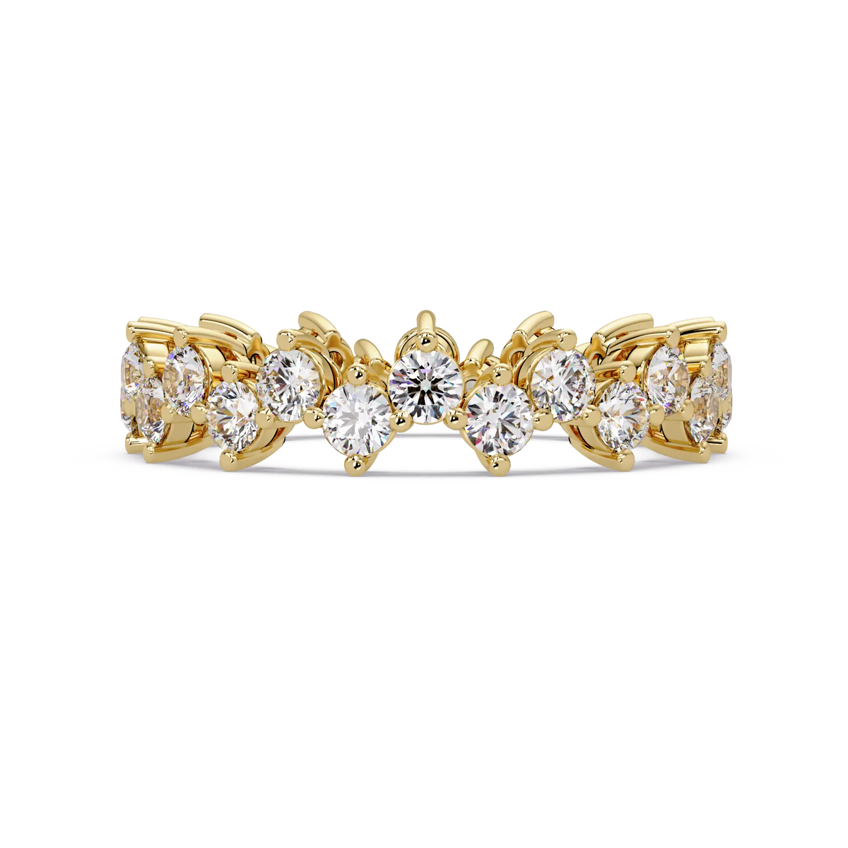 Round Lab Grown Diamond Eternity Wedding Band Round Diamond Anniversary Ring