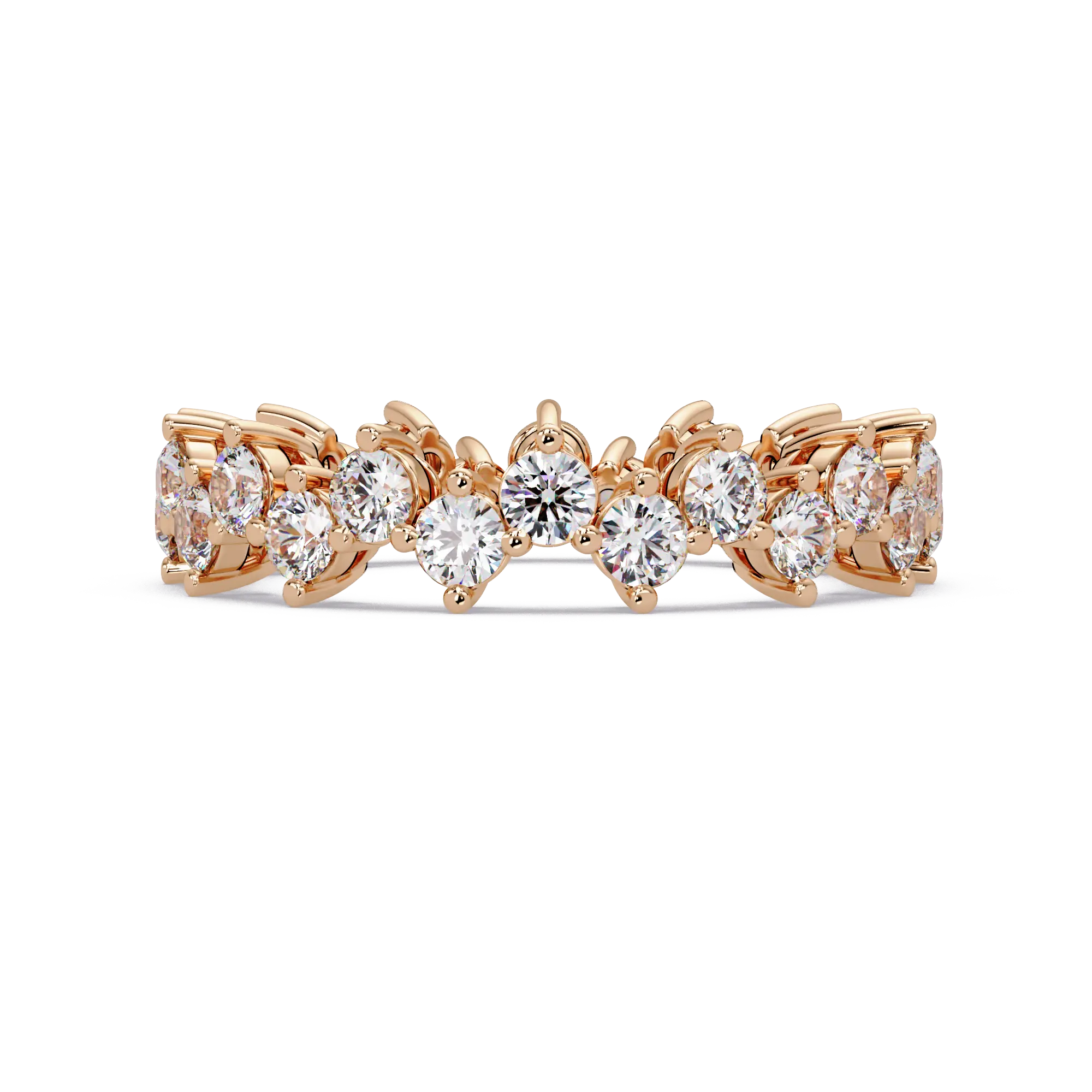 Round Lab Grown Diamond Eternity Wedding Band Round Diamond Anniversary Ring