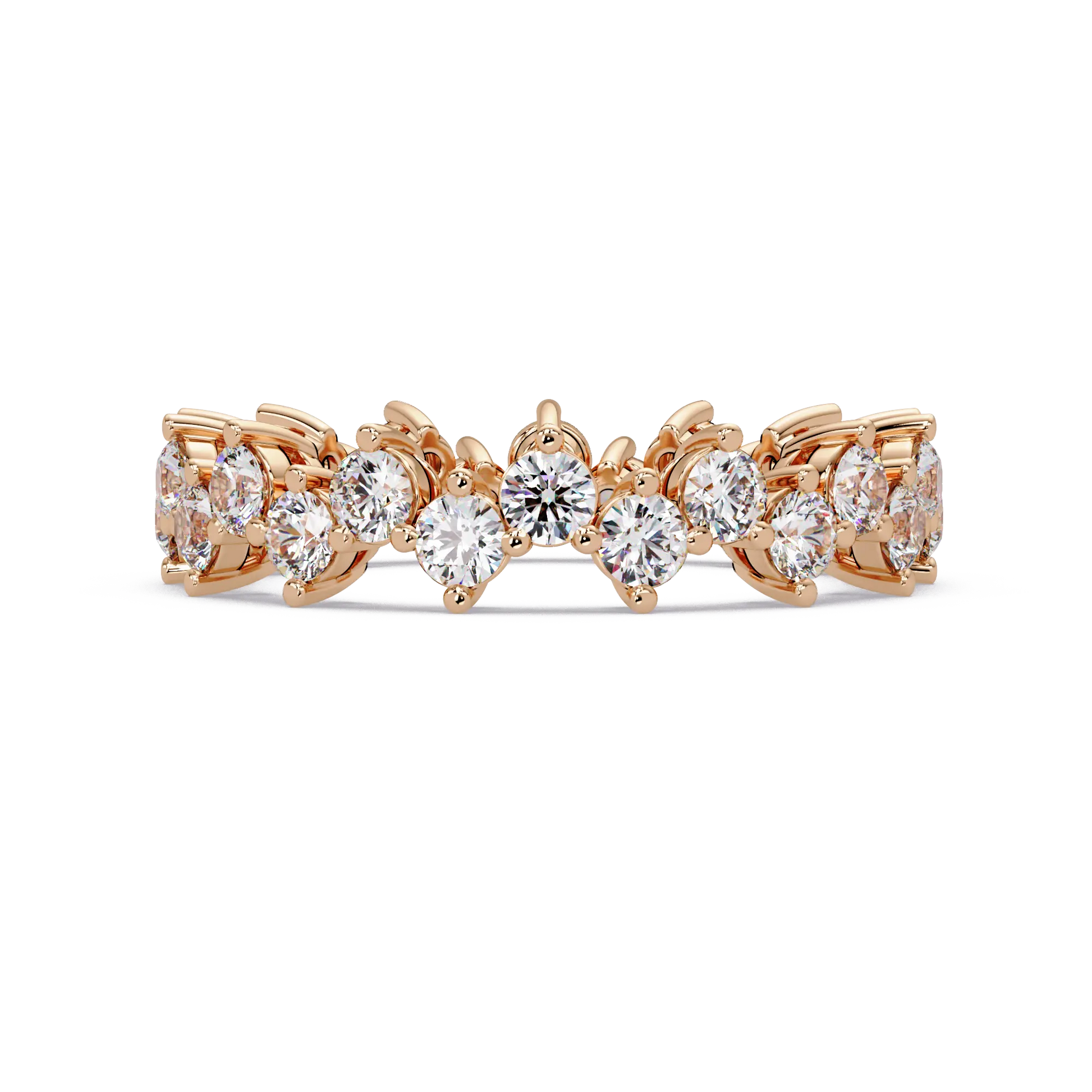 Round Lab Grown Diamond Eternity Wedding Band Round Diamond Anniversary Ring