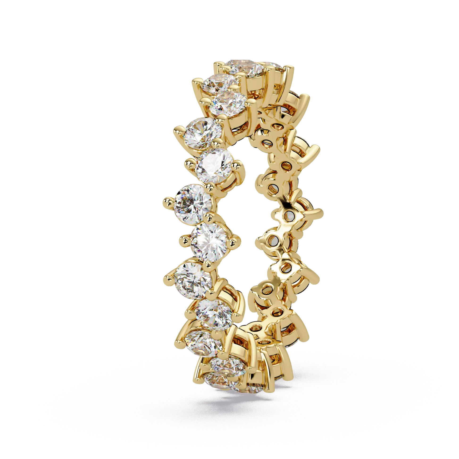 Round Lab Grown Diamond Eternity Wedding Band Round Diamond Anniversary Ring