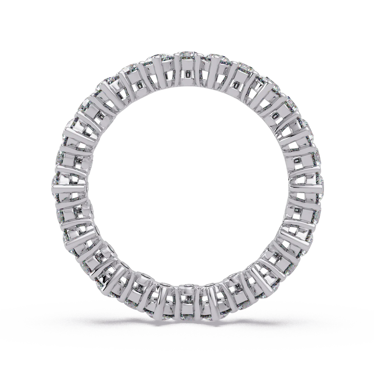 Round Lab Grown Diamond Eternity Wedding Band Round Diamond Anniversary Ring