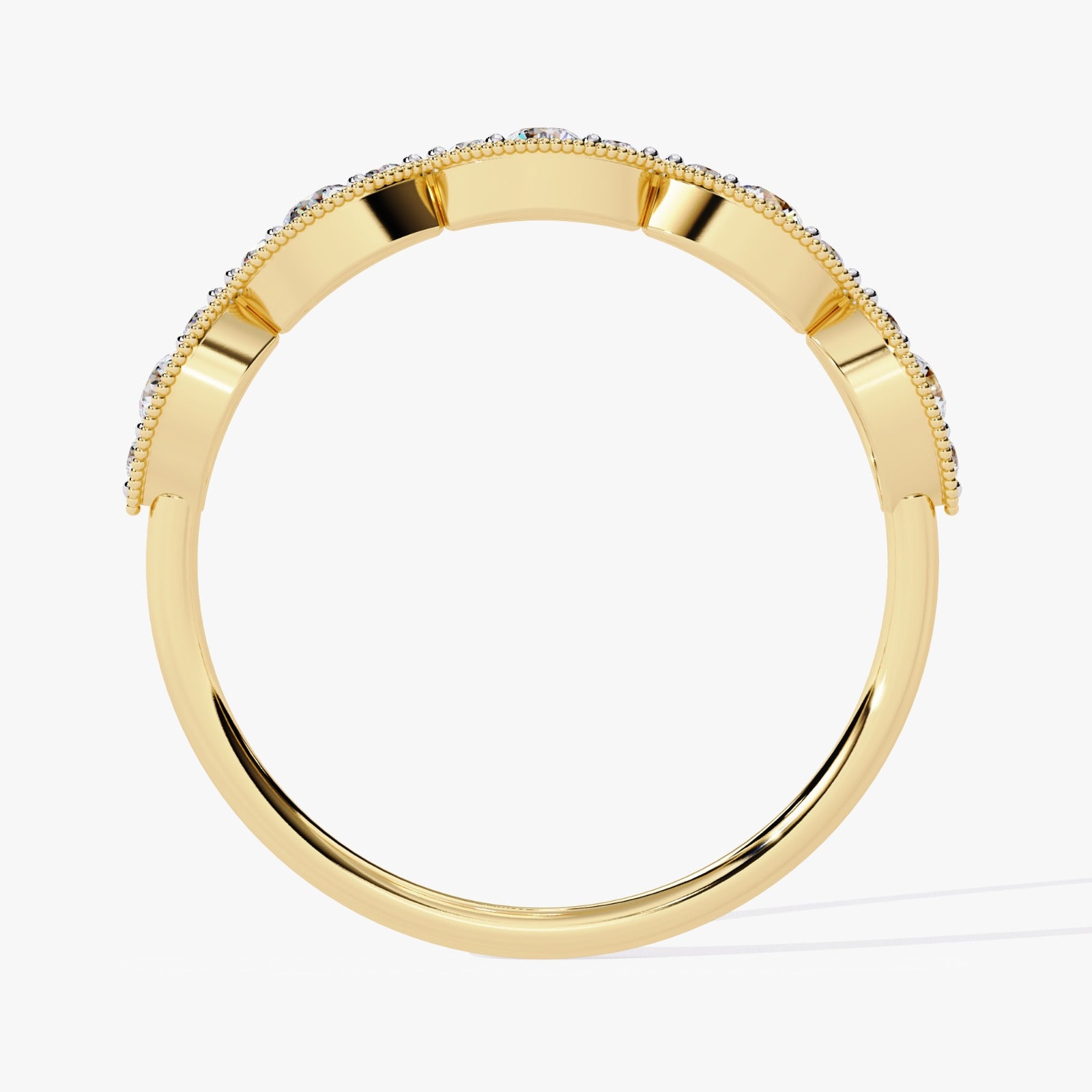 Vintage-Inspired Round Lab-Grown Diamond Wedding Band