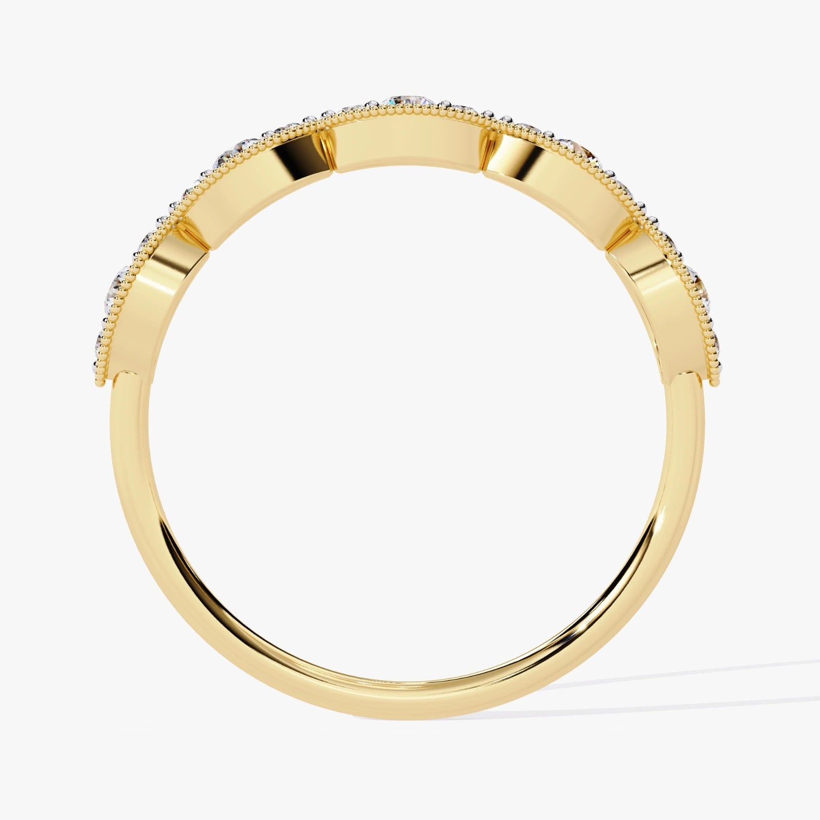 Vintage-Inspired Round Lab-Grown Diamond Wedding Band