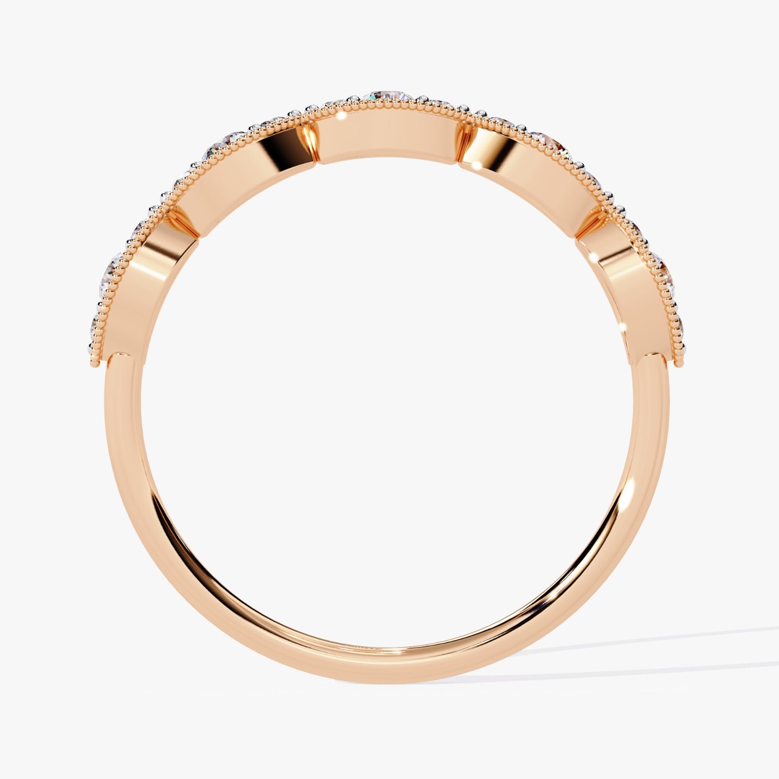 Vintage-Inspired Round Lab-Grown Diamond Wedding Band